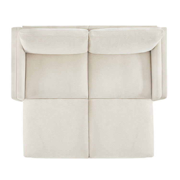 Liam 4-Piece Overstuffed Feather Wood Base Sectional Sofa