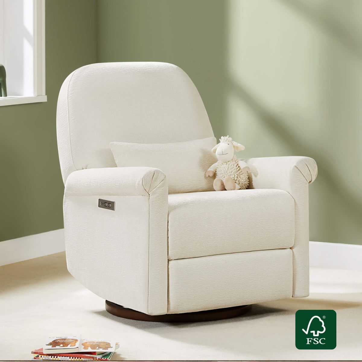 Aurora Power Swivel Nursery Glider Recliner | Timeless Elegance