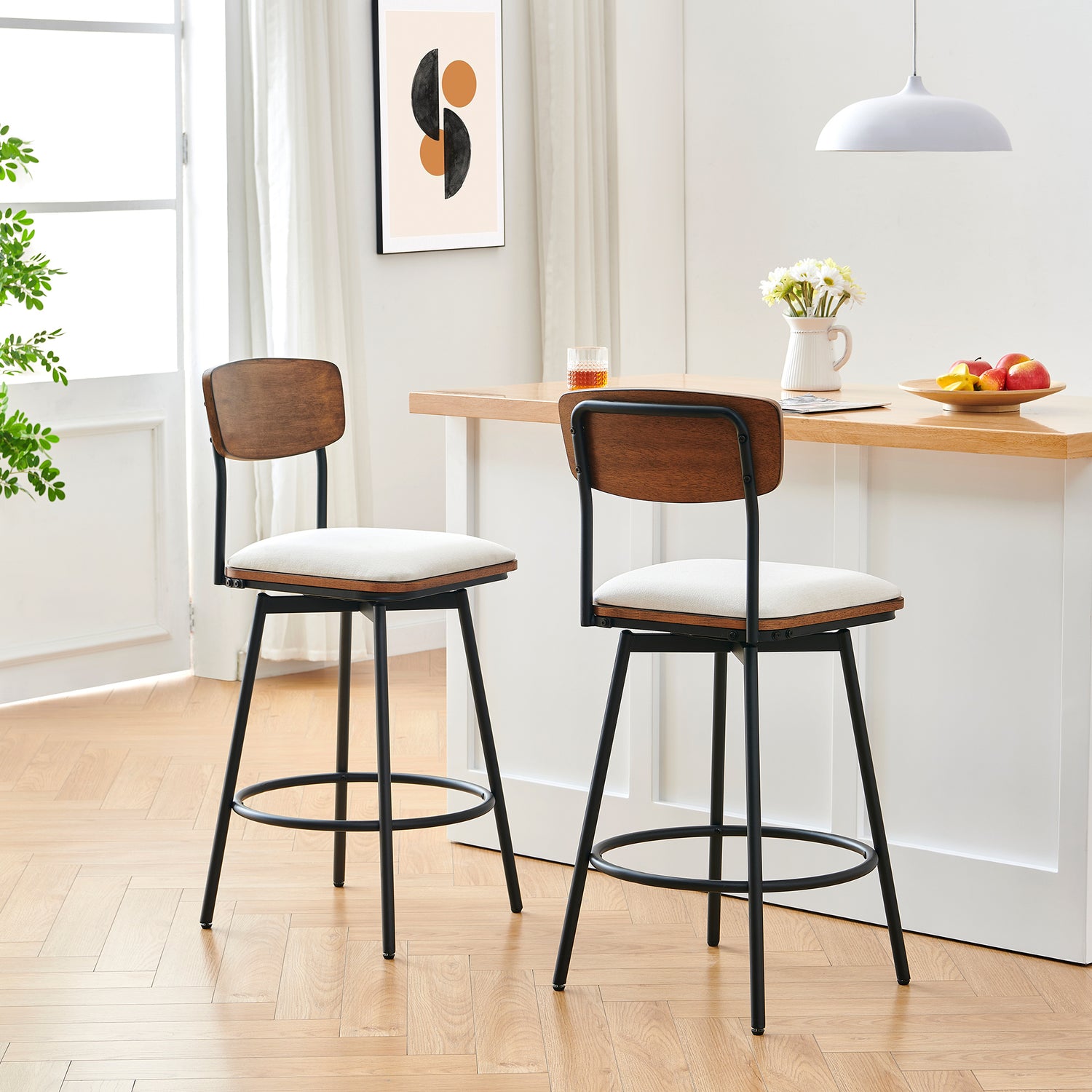 CHITA Aislinn Swivel Barstool