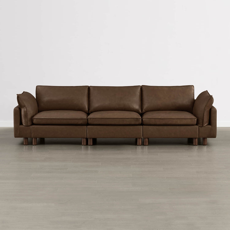 Brendon Modular 3-Seat Sofa with Wood Leg