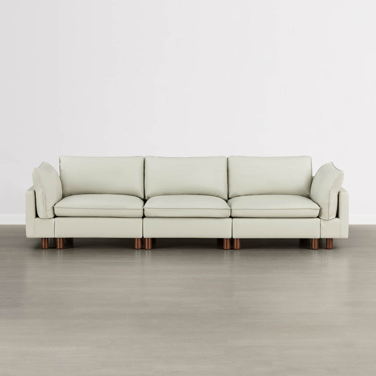 Brendon Modular 3-Seat Sofa with Wood Leg