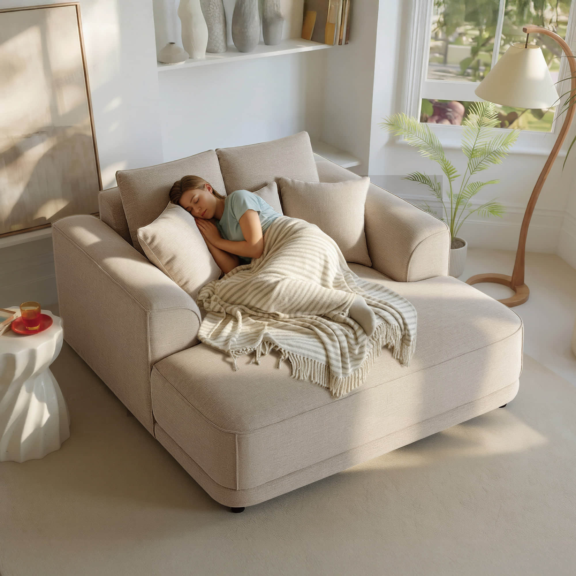 Charles Modern Oversized Chaise Lounge Accent Chair