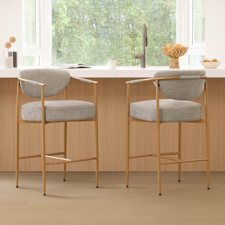 Jade Faux Leather Rope Counter Stool