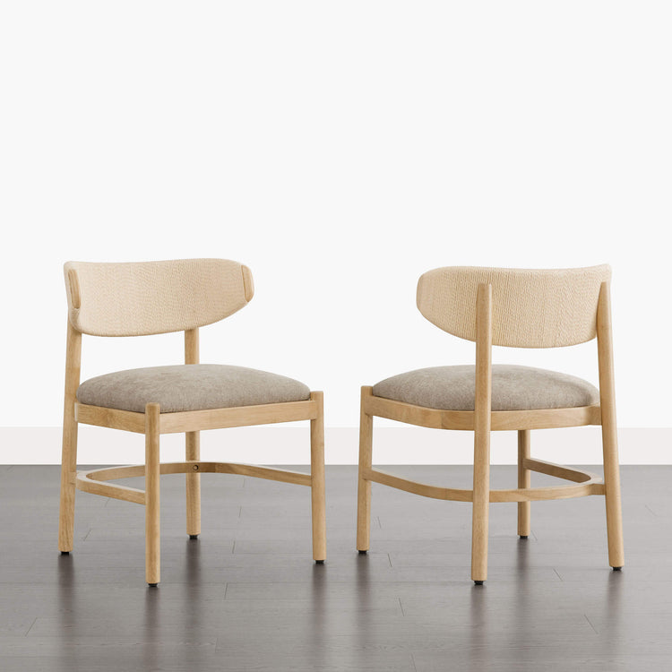 Jody Curved Rope Back Dining Chair (Set of 2)