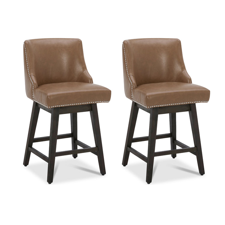 Asher Swivel Nailhead Trim Bar & Counter Stools