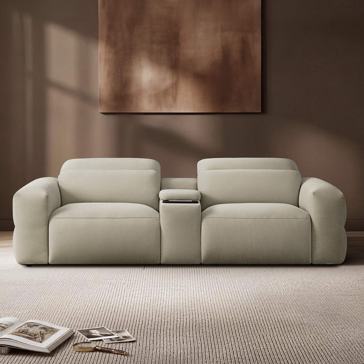 Haley Buttery-Soft 2-Seat Modular Power Reclining Sofa with Power Headrests