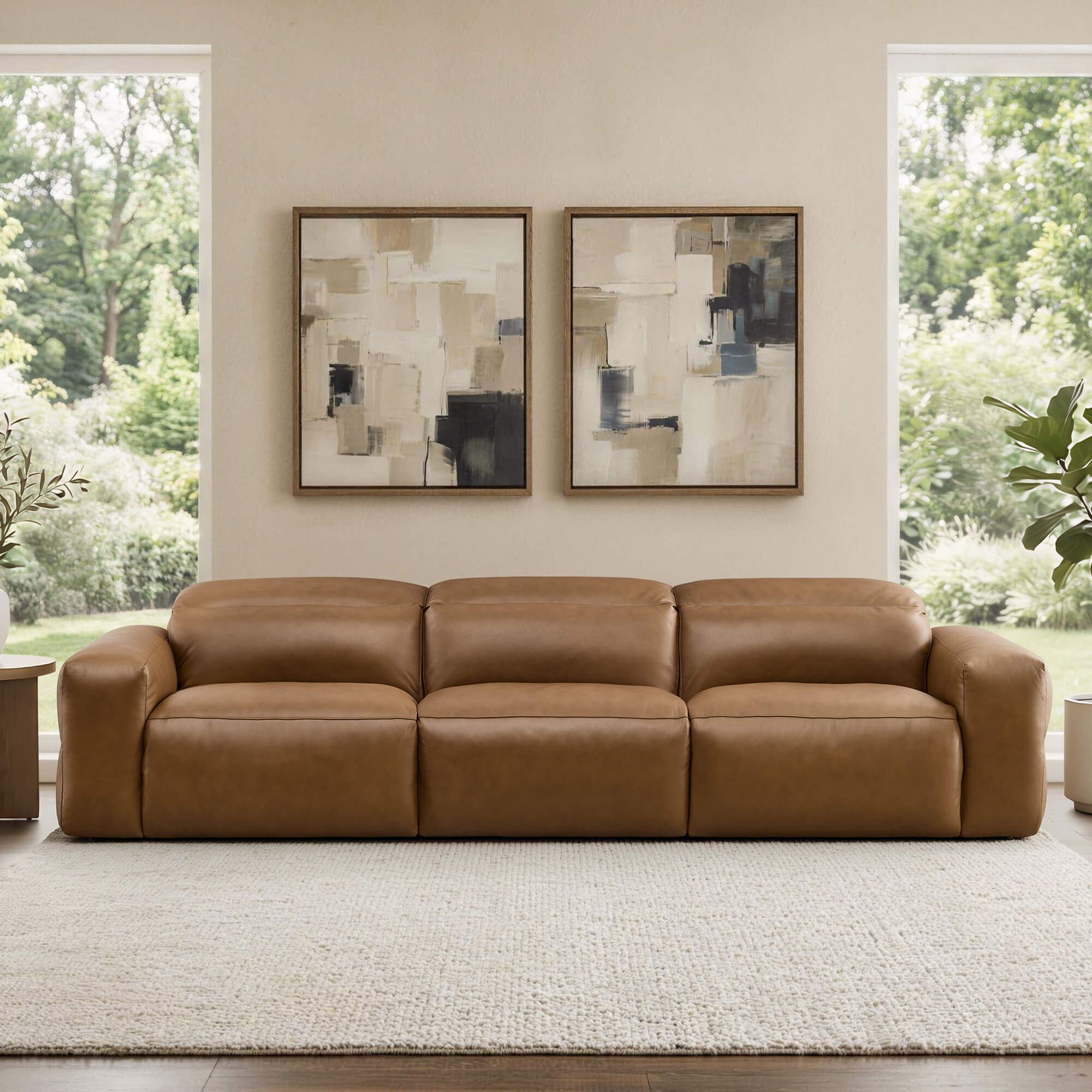 Haley Buttery-Soft 3-Seat Modular Power Reclining Sofa with Power Headrests