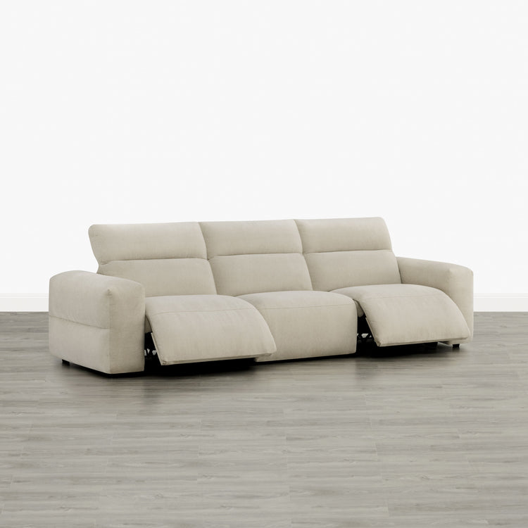 Haley Buttery-Soft 3-Seat Modular Power Reclining Sofa with Power Headrests
