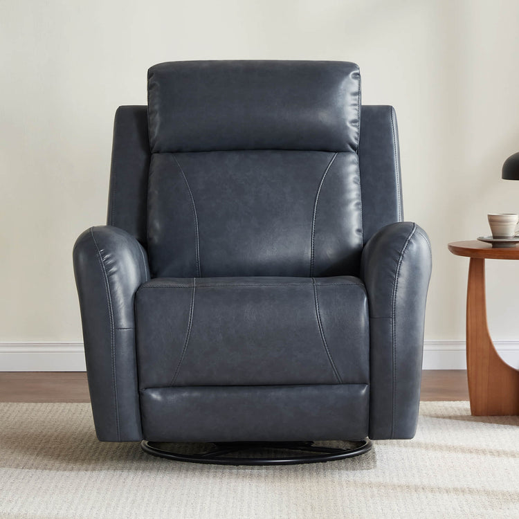 Myles Genuine Leather Swivel Glider Power Recliner