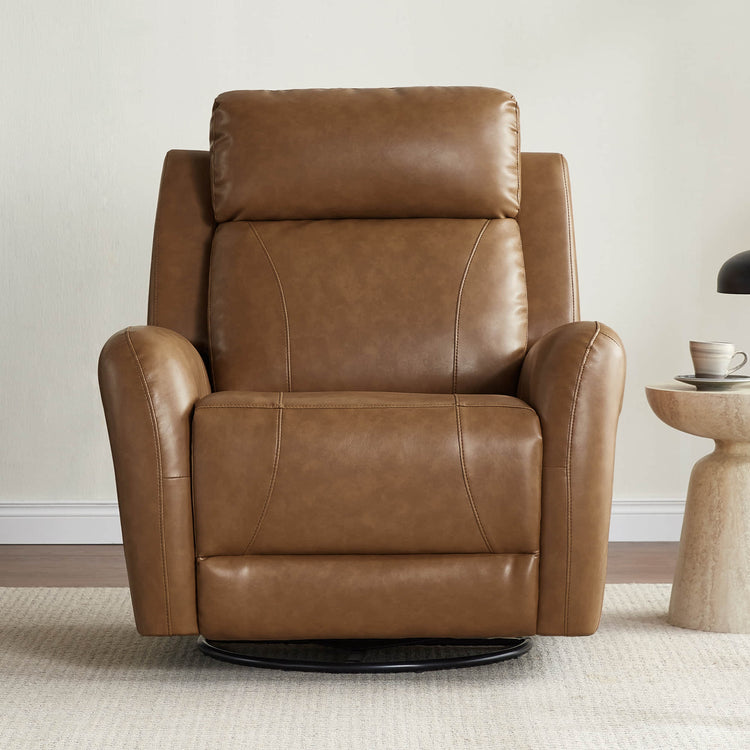 Myles Genuine Leather Swivel Glider Power Recliner