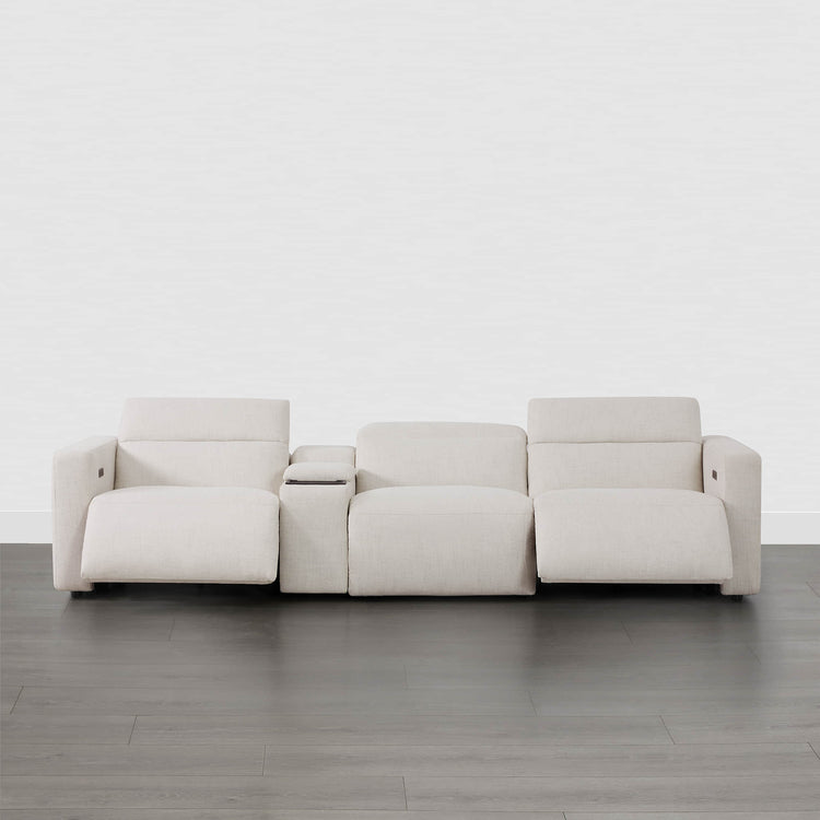 Oliver 3-Seat Wall-hugger Reclining Sectional Sofa with Power Headrest