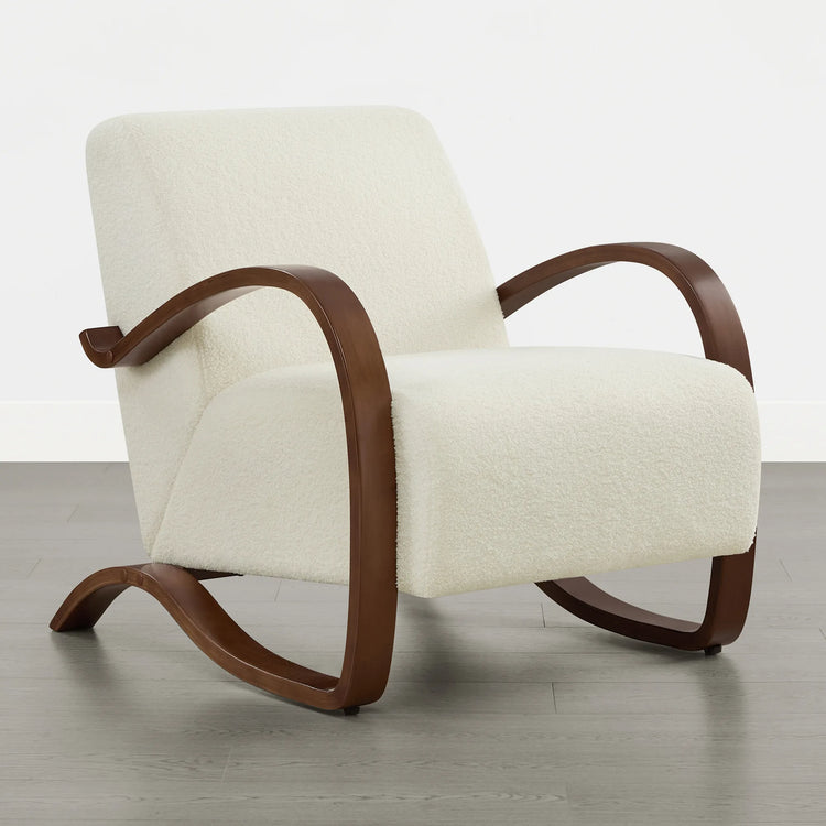 Beau Curved Upholstered Accent Chair