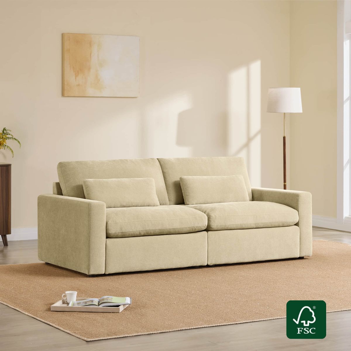 Ivy 2-Seat Modular Sofa | Soft Seating & Reversible Cushions