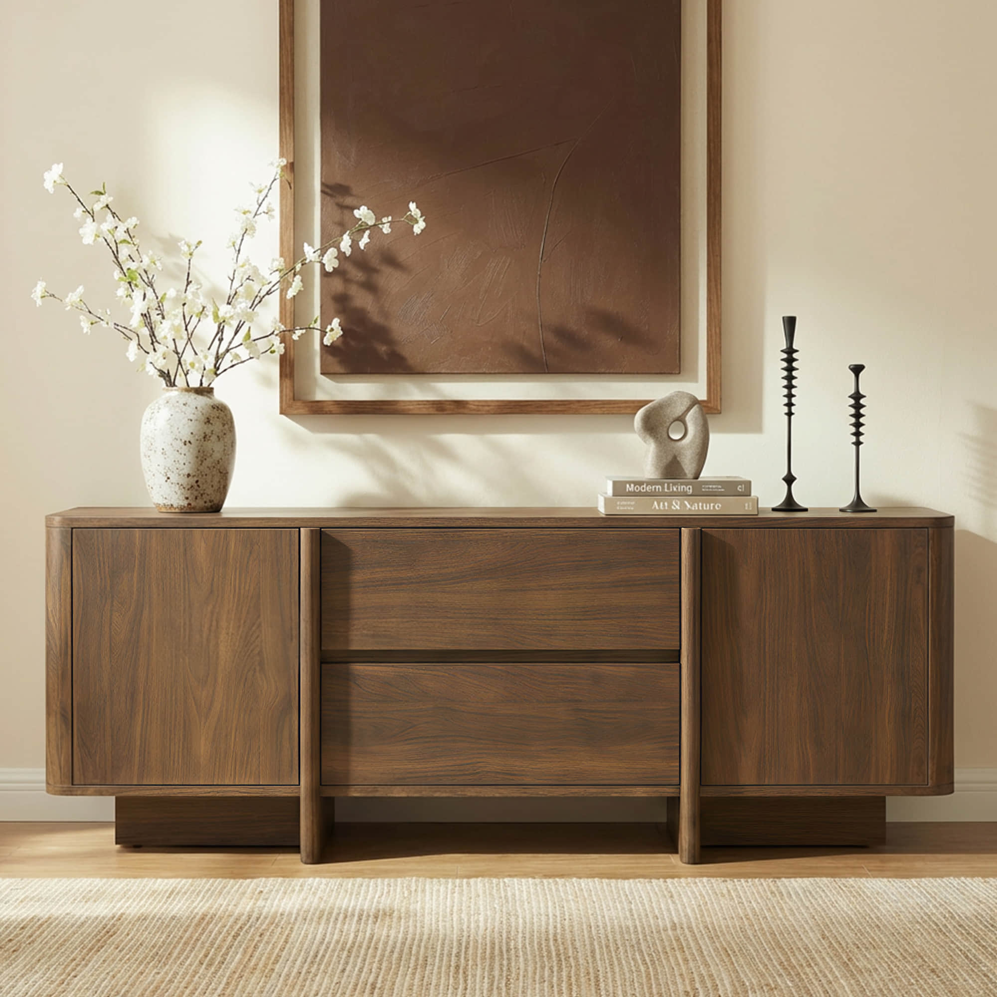 Bennett Arched TV Stand | Modern Curved Design – CHITA LIVING
