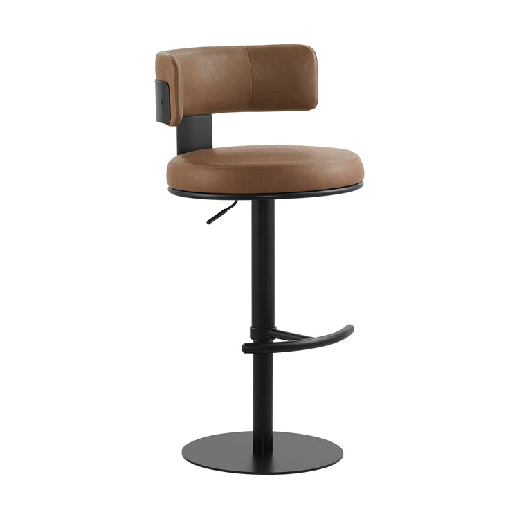 Cayla Modern Adjustable Height Swivel Barstool