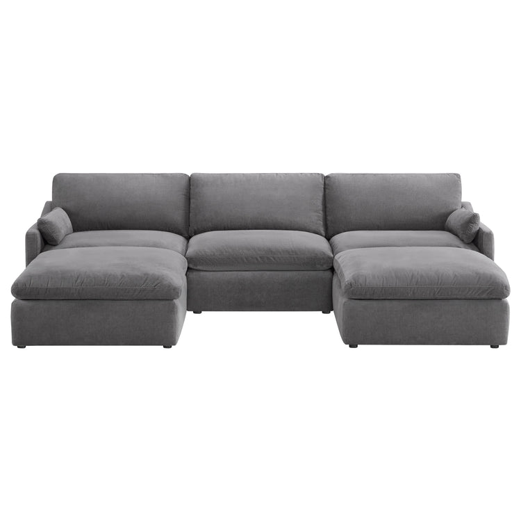 Kenna Modular Sectional Sofa in Gray. Modern, comfortable seating for spacious living rooms.