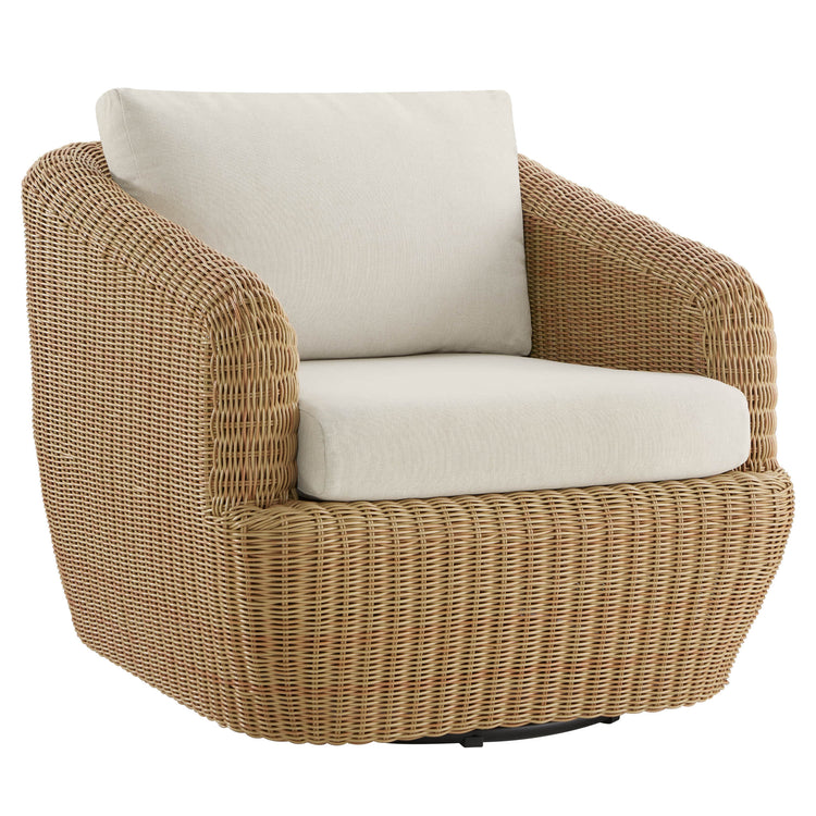 Liana Wicker Outdoor Swivel Accent Chair