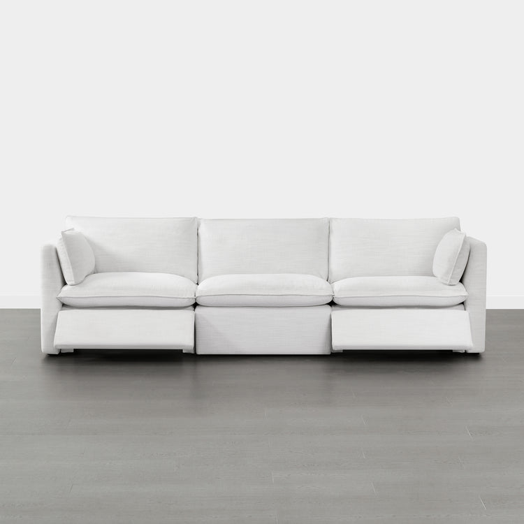 Sophia 3-Piece Feather Power Modular Sofa with Electric Footrests