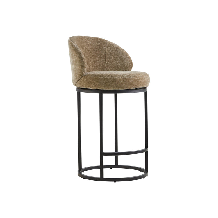 Tanya Modern Chenille Swivel Counter Stool (Set of 2)
