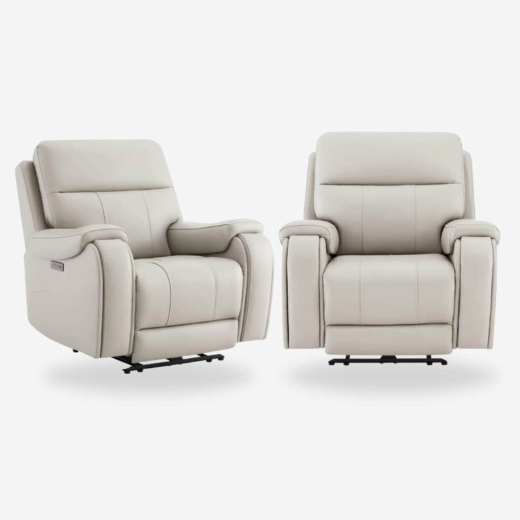 Noah Zero-Gravity Genuine Leather Recliner with Power Headrest