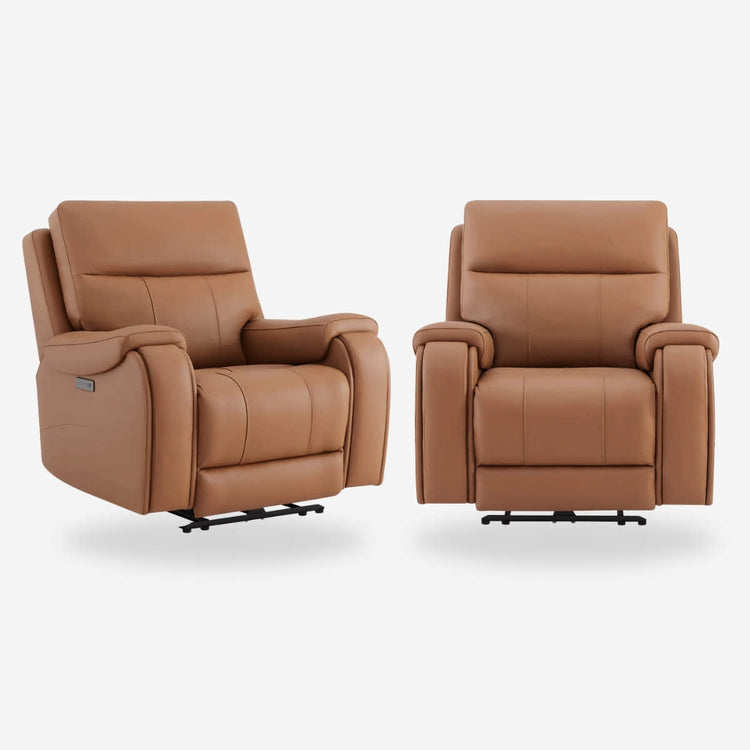 Noah Zero-Gravity Genuine Leather Recliner with Power Headrest
