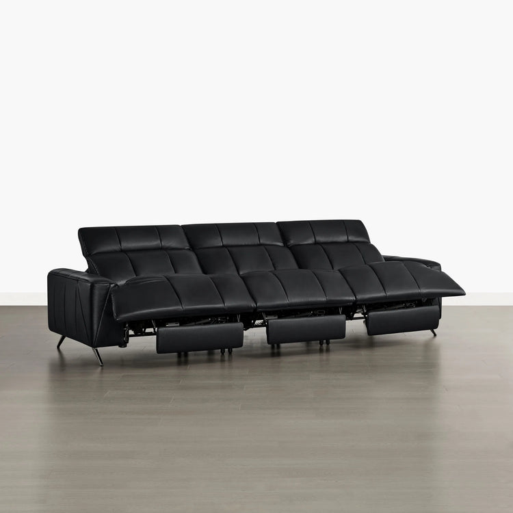 Elan Streamlined Zero Gravity Genuine Leather 3 Seater Reclining Sofa