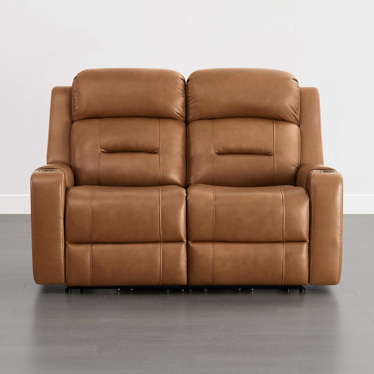 Garrison Handcraft Dual Motor Reclining Sofa with Power Headrest