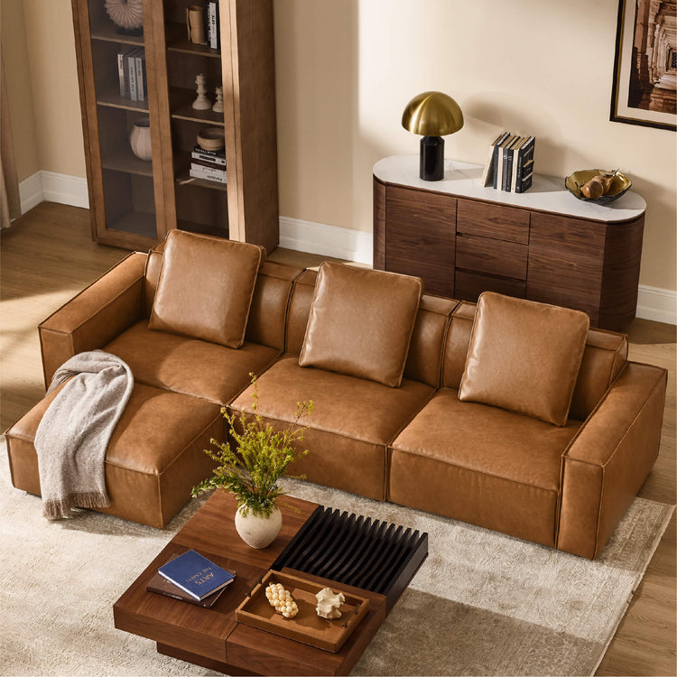 Isla Modern Refined Piping Feather-Soft 4 Seater Modular Sofa