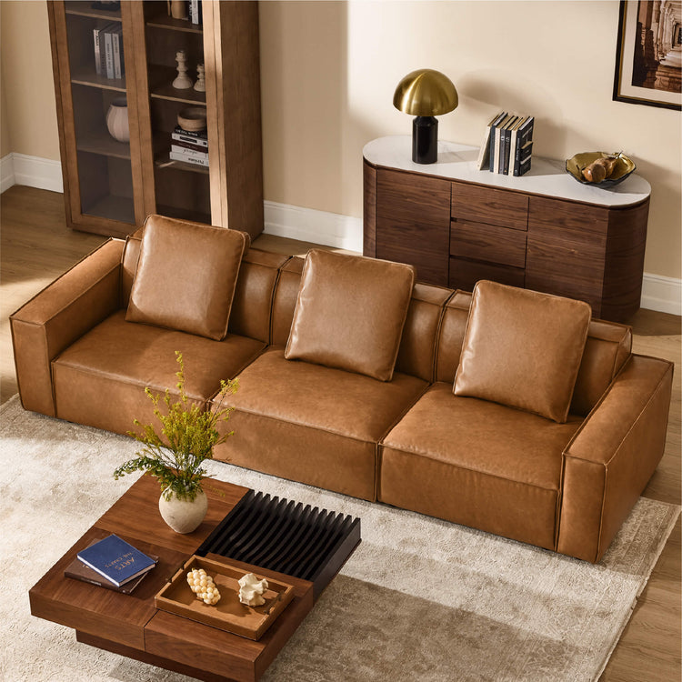 Isla Modern Refined Piping Feather-Soft 3 Seater Modular Sofa