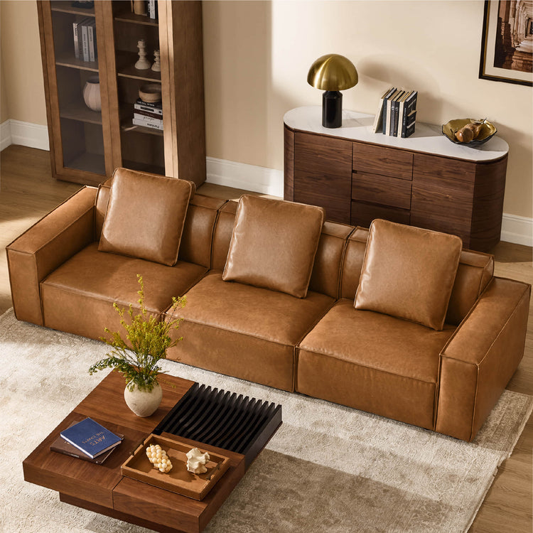 Isla Modern Refined Piping Feather-Soft 3 Seater Modular Sofa