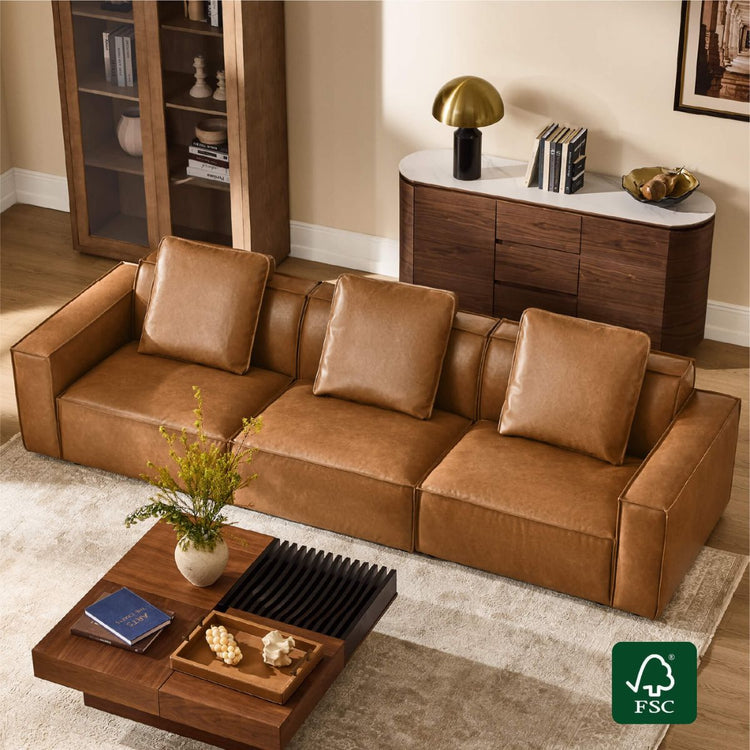 Isla Modern Refined Piping Feather-Soft 3 Seater Modular Sofa
