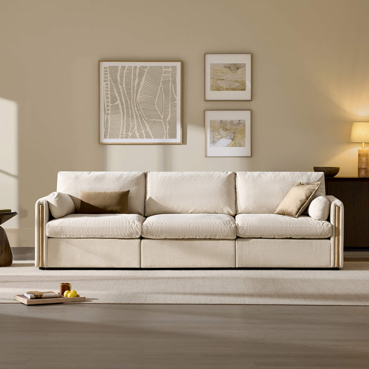 Jonathan Modern Cozy Chenille 3-seat Modular Sofa with Hidden Storage