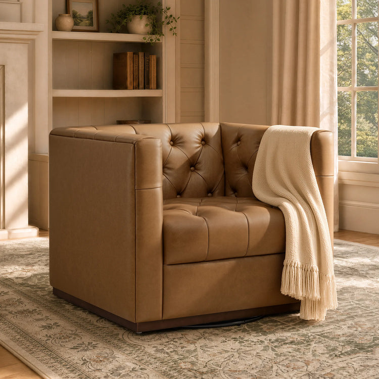 Jules Modern Tufted Swivel Accent Chair