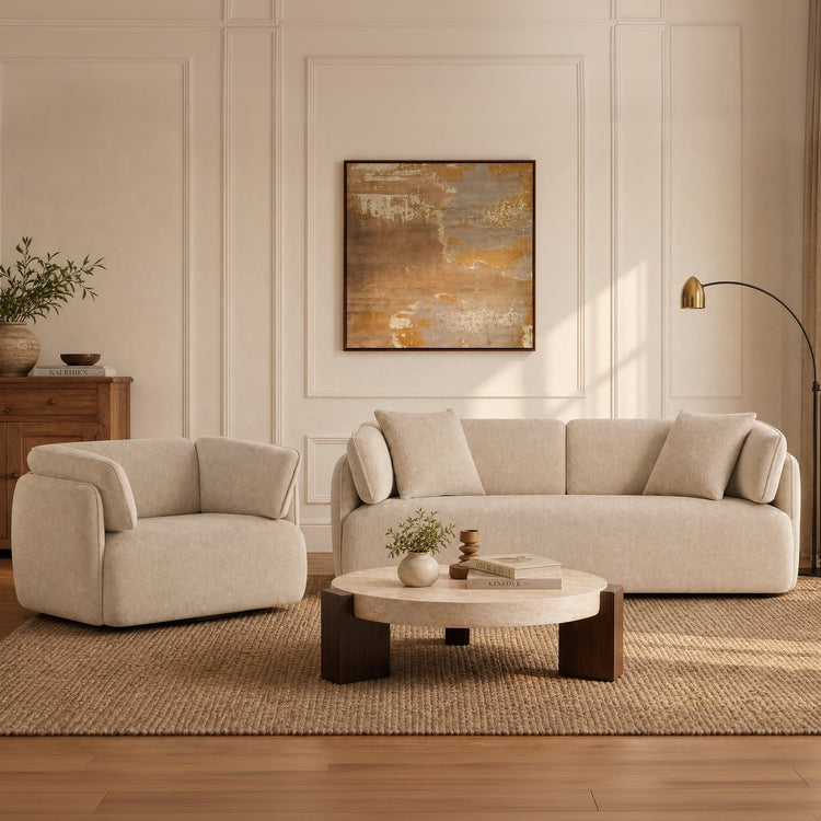 Lauren Modern Wraparound Feather-Filled Sofa Sets