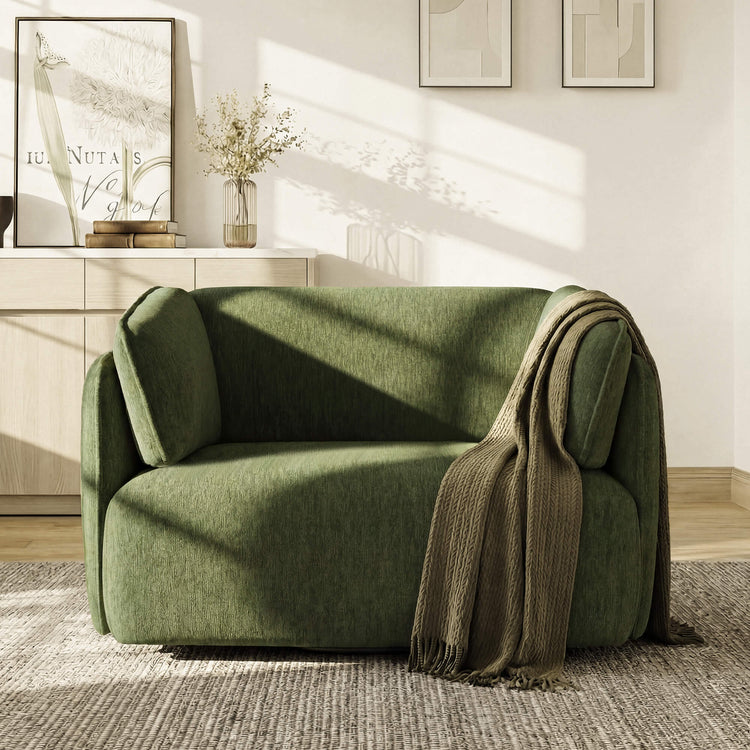 Lauren Feather Filled Swivel Oversized Armchair