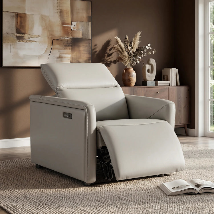 Luca Zero-wall Hugger Leather Power Recliner