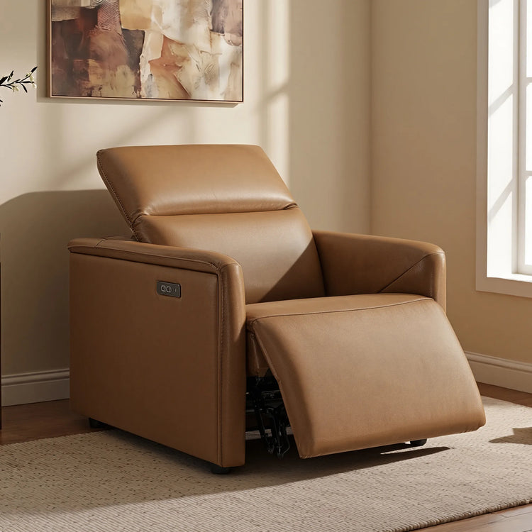 Luca Zero-wall Hugger Leather Power Recliner