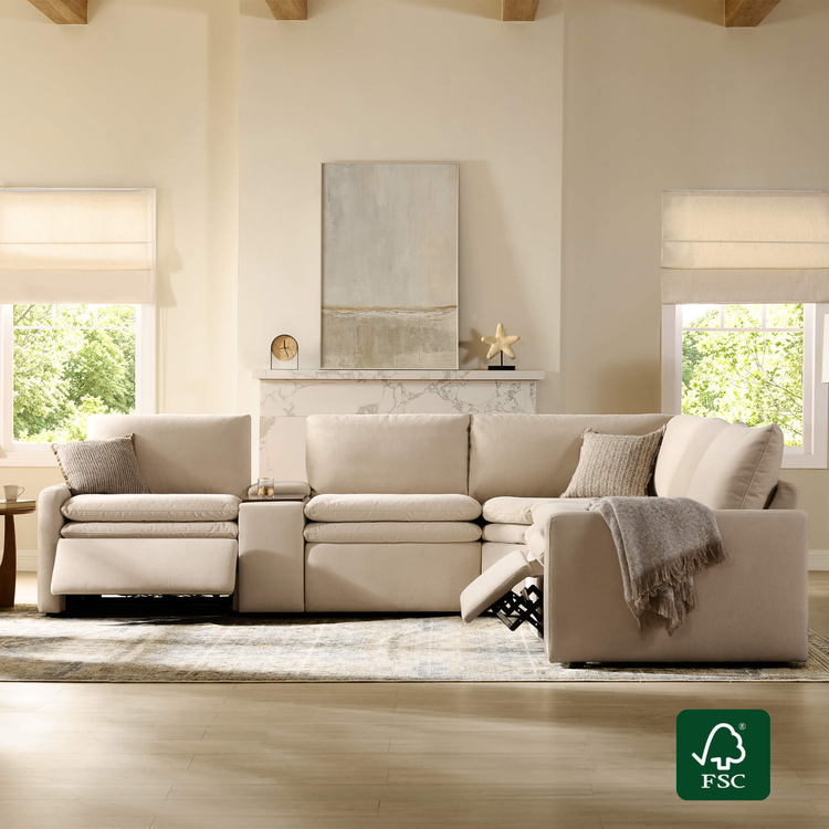 Ohana 4-Seat Zero Gravity Modular Reclining Sofa