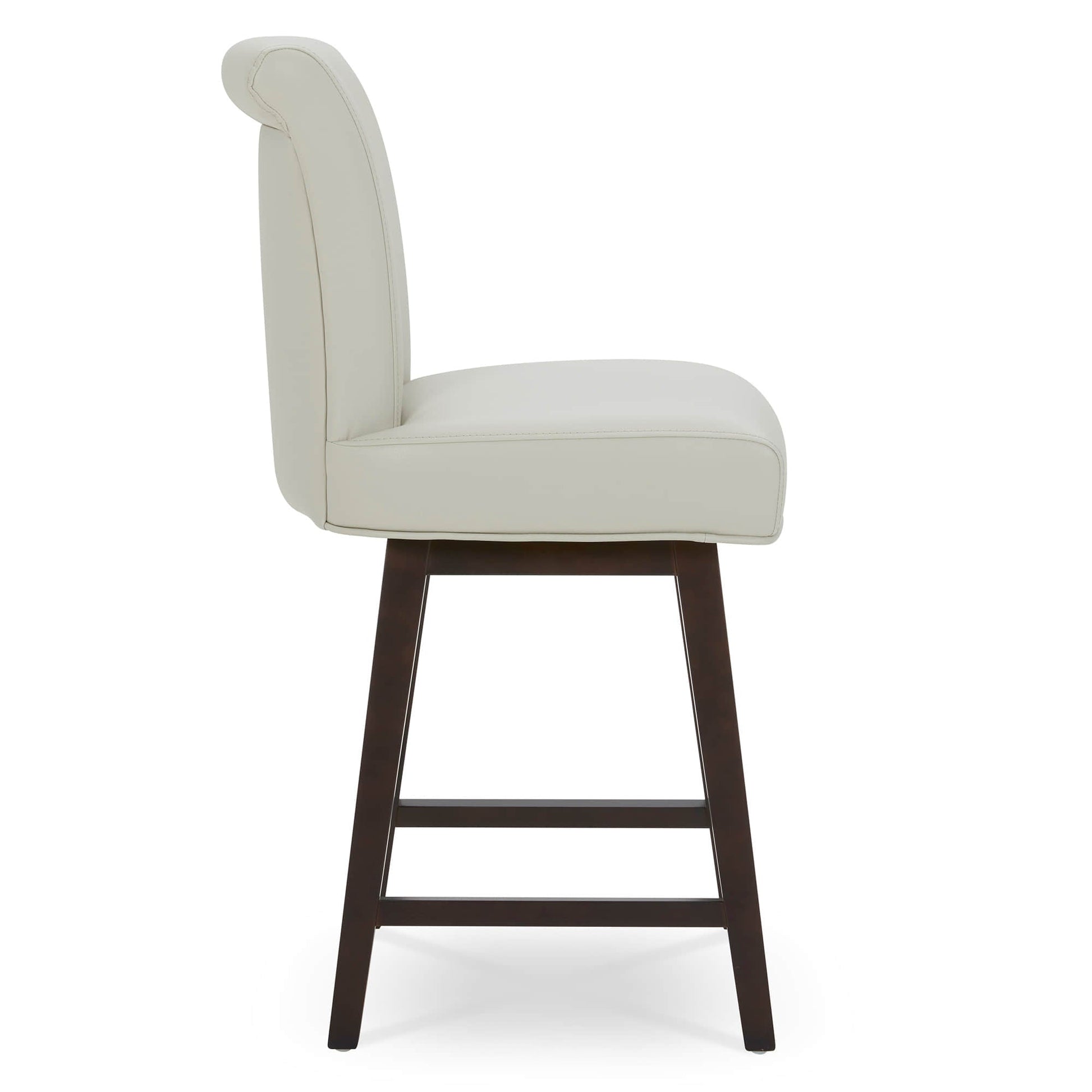 CHITA LIVING-Alina Modern Swivel Counter Stool-Counter Stools-Faux Leather-Light Gray-1-Pack