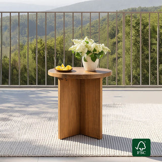 Raymond Modern Outdoor Acacia Wood Side Table