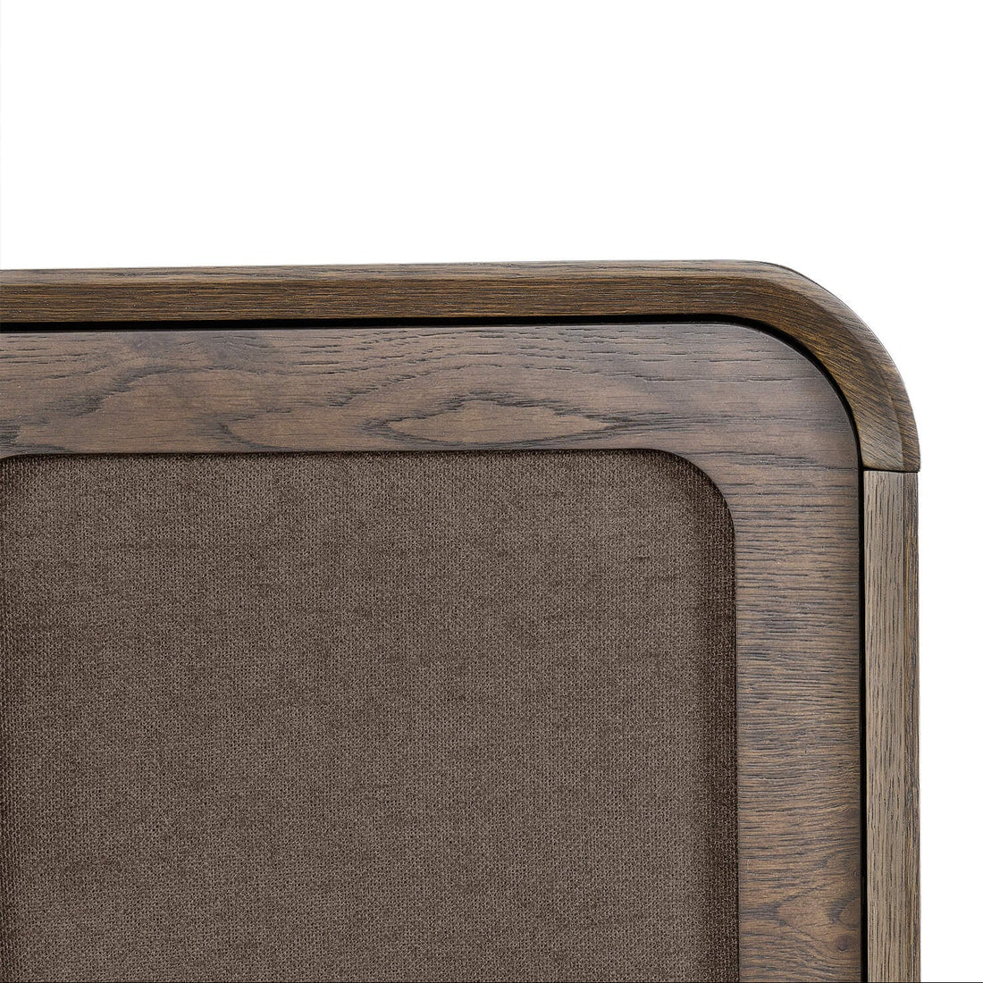 63" Hazel Vintage Curved Edge Sideboard - 63" Hazel Vintage Curved Edge Sideboard corner: dark wood frame, curved edge, brown woven panel.