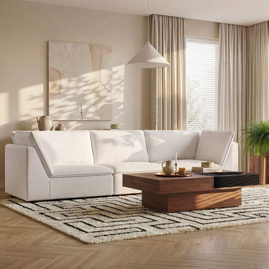 Miller 4-Seater Modern Sofa with Flared Arms