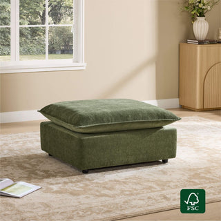 Ace Minimalist Chenille Cozy Ottoman