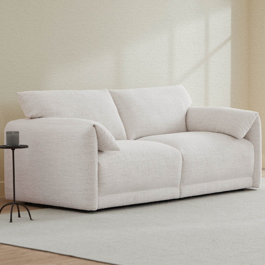 Josie Performance Boucle 2-Piece Modular Sofa  (80.3'') - Josie Performance Boucle 2-Piece Modular Sofa in light beige fabric - CHITA Living