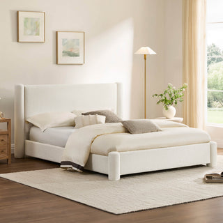 Editorial hero image showing a renter-friendly bedroom setup that supports the article’s comparison of bed frame options for rental living.