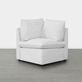 Sophia Modular Corner Seat - Sophia modular corner seat in white with plush cushions - CHITA Living