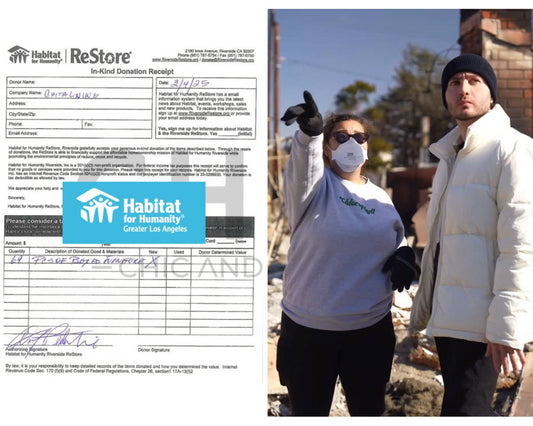 CHITA furniture brand logo representing commitment to Los Angeles wildfire relief efforts and community support through quality home furnishings.