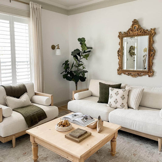 Julane Mid-Century Cane Sofa