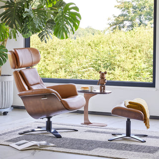  Elvin Modern Reclining Swivel Chair with Ottoman 