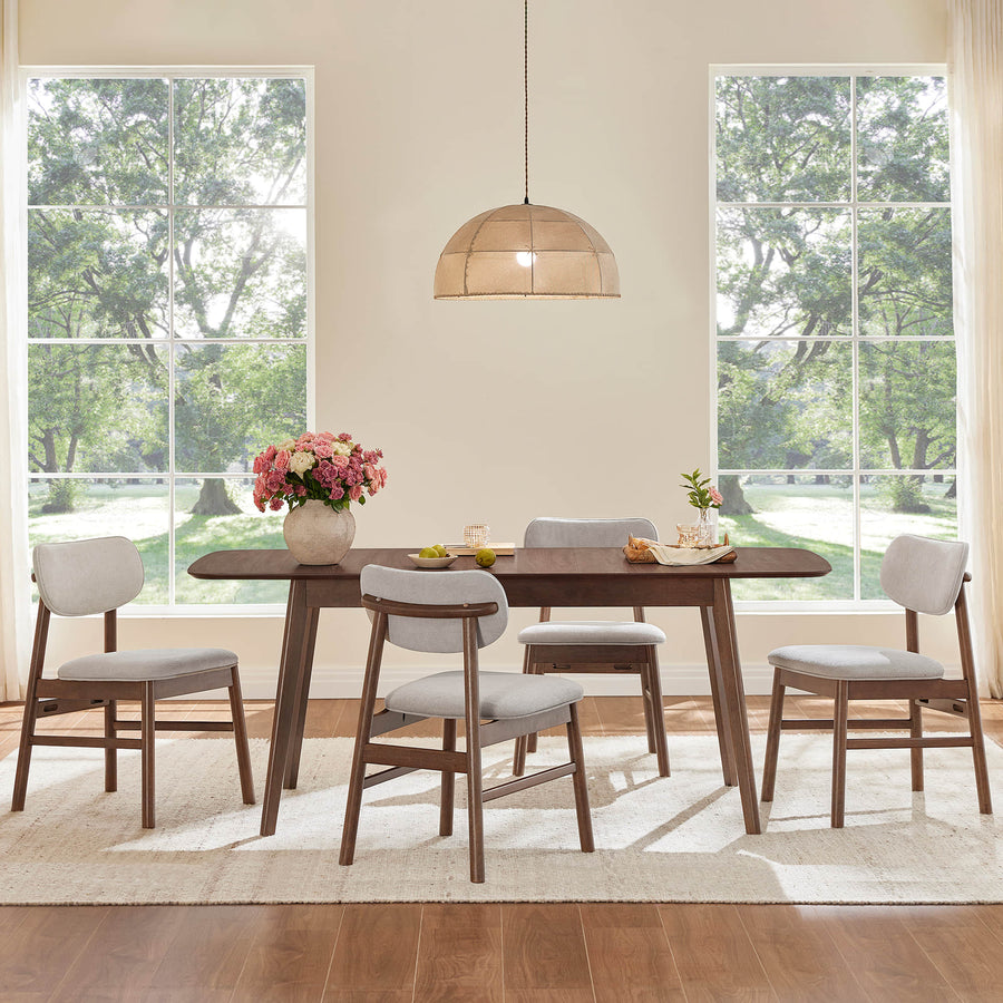 Everett Modern Rectangular Wood Dining Table